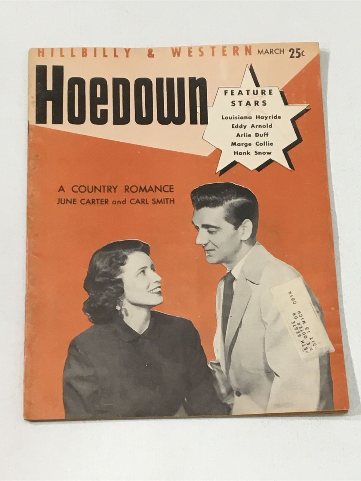 March 1954 Hillbilly & Western Hoedown Magazine June Carter Carl Smith