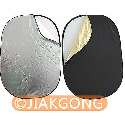 90cm X 120cm 35"x 47" 5-in-1 Collapsible Oval Reflector