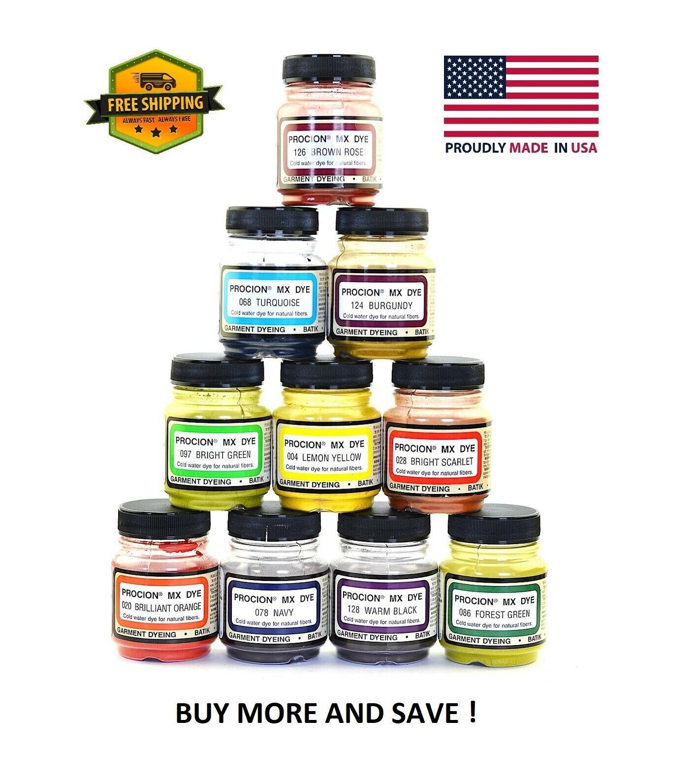 Jacquard Procion MX Dye  2/3 Oz Bottle -Mix And Match Colors- Buy More And Save