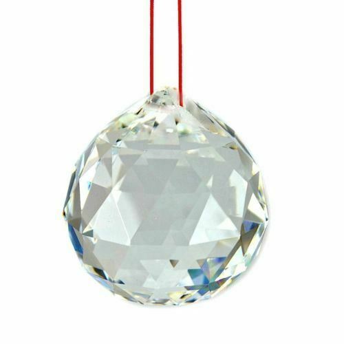 Feng Shui Crystal Ball 50mm Prisms Clear Suncatcher Hanging Drops