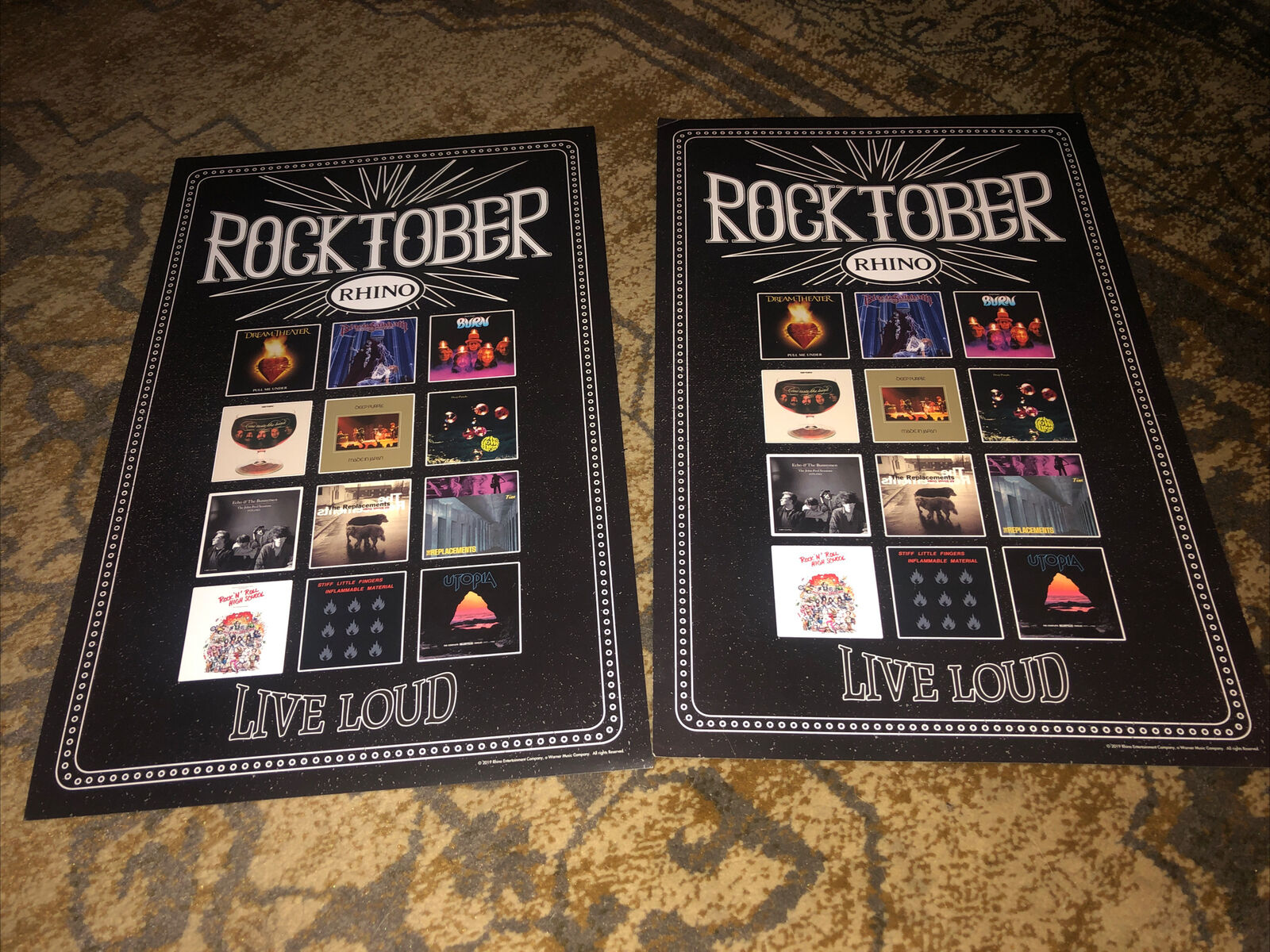 Rocktober Promo poster(2019)Dream Theater_Deep Purple_Sabbath_Utopia_Ramones