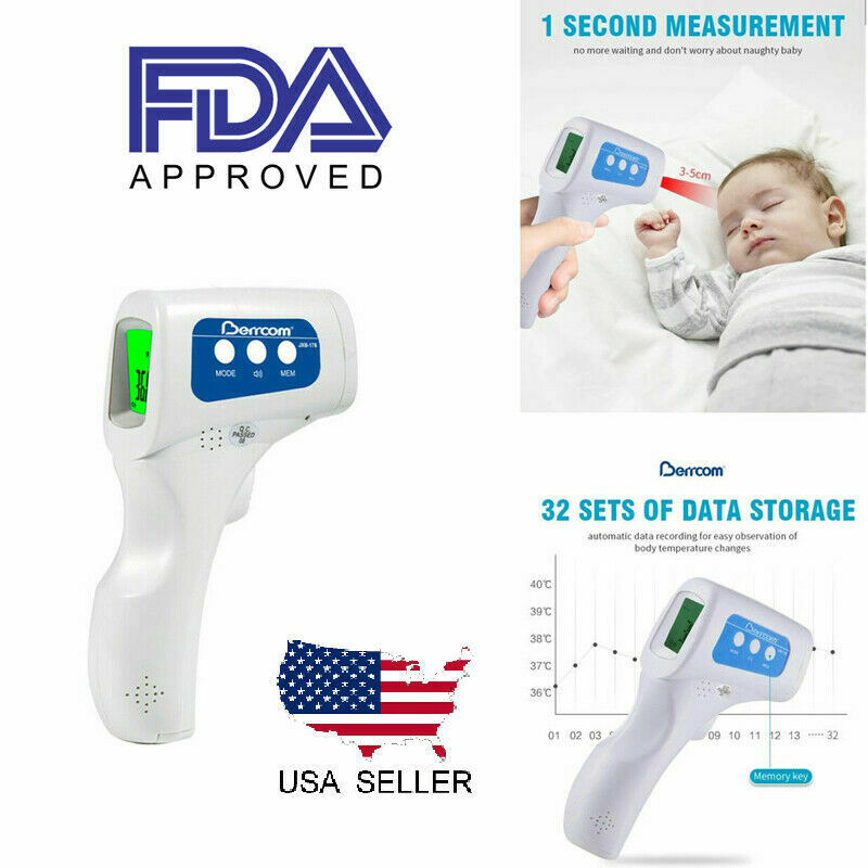 Berrcom Jxb-178 No Contact Infrared Forehead Thermometer Fda Approved Usa Seller