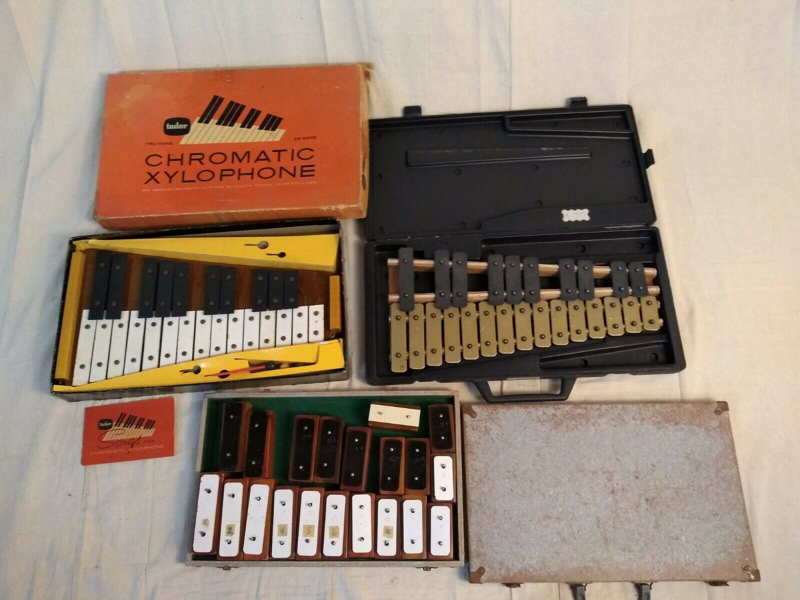 3 Sets Of Vintage Educational Chromatic Glockenspiels / Bells / Xylophones