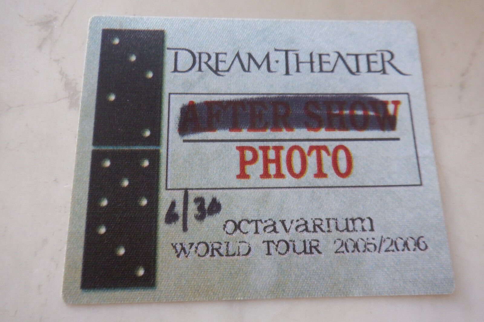 Dream Theater sticky photo pass for 2005/6 tour, MINT RARE