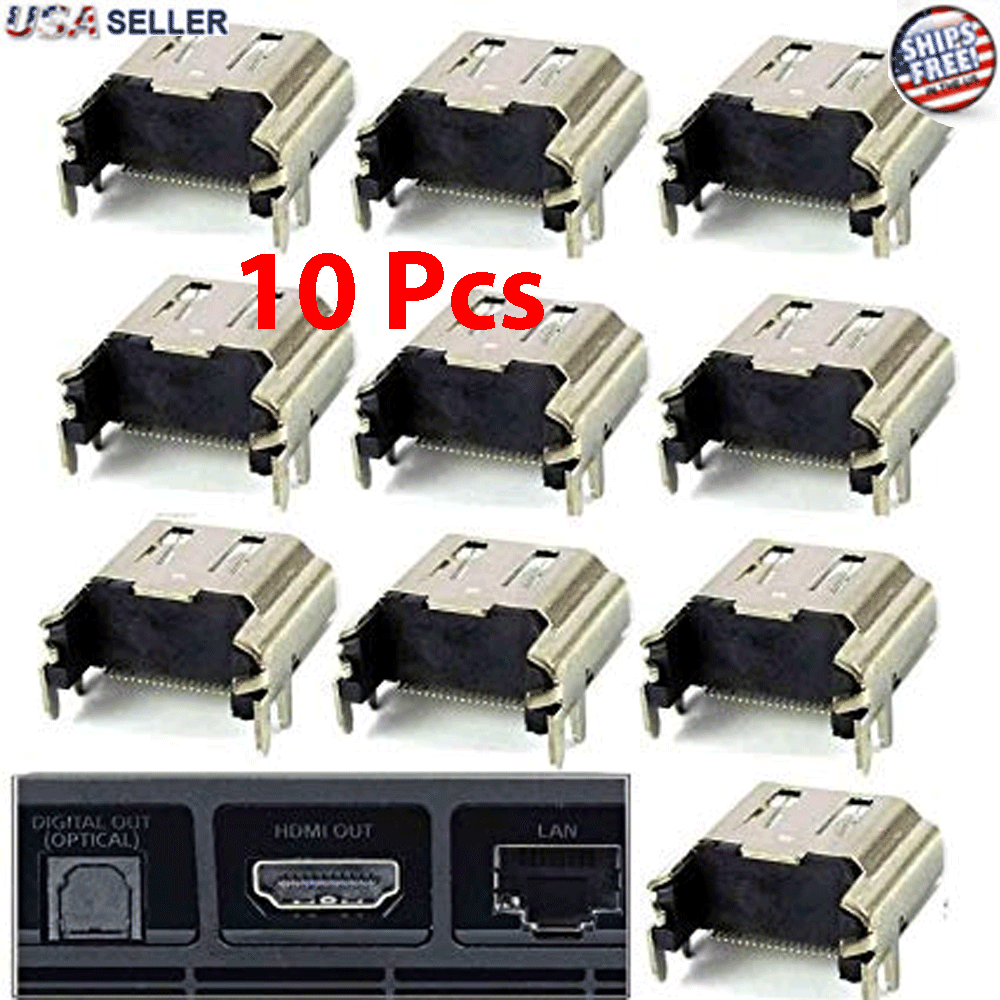 10Pcs HDMI Port Socket PS4 Connector Replacement Part Playstation 4 Interface
